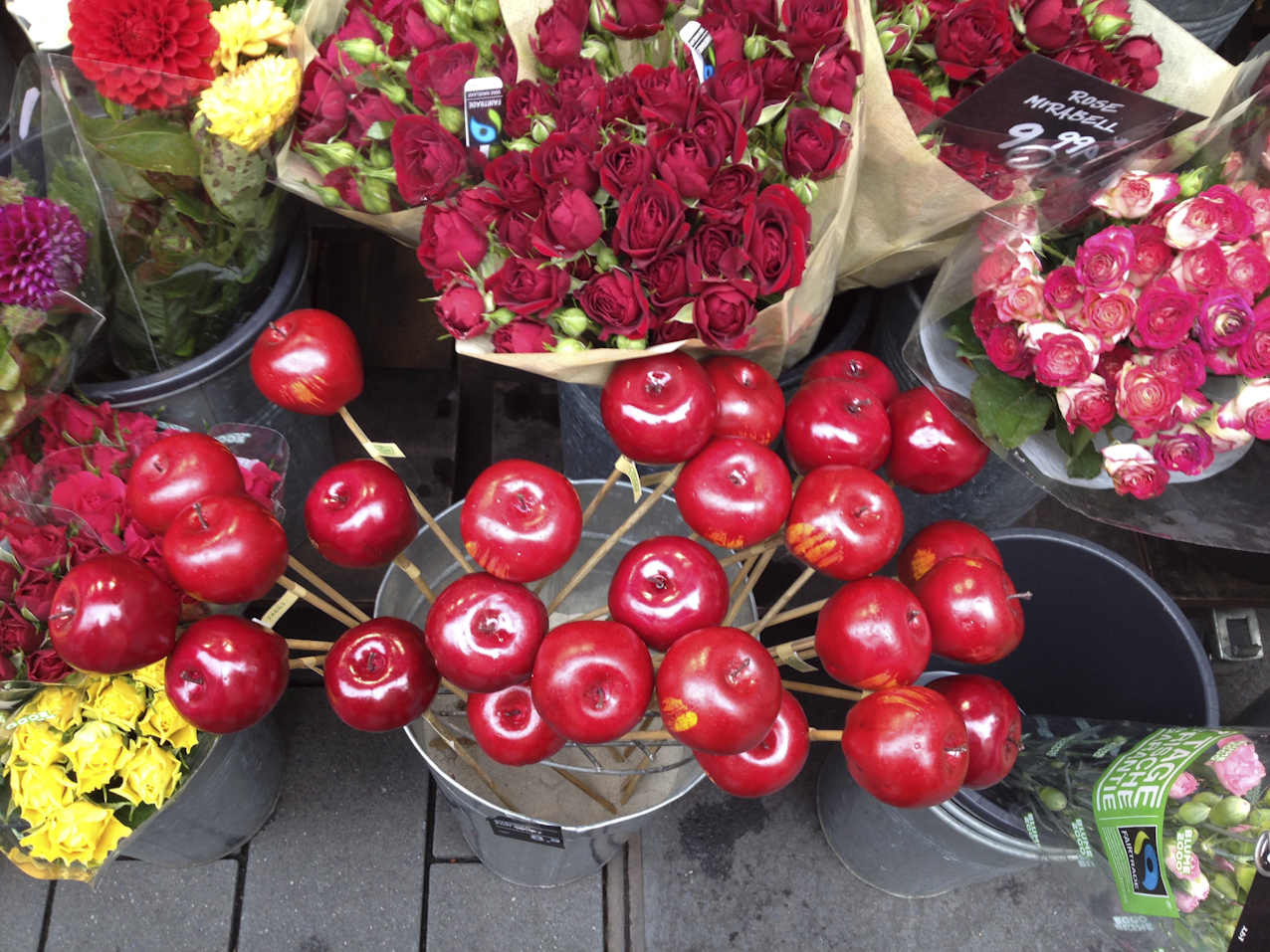 Deko Äpfel im Blumenladen